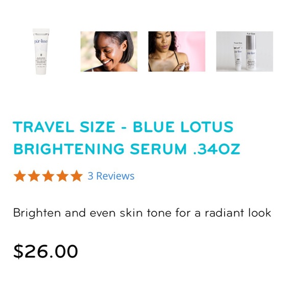 new purlisse ☺︎︎ Blue Lotus Brightening Serum ☺︎︎ Radiance Luminosity Clarity ☺︎ - Picture 3 of 16